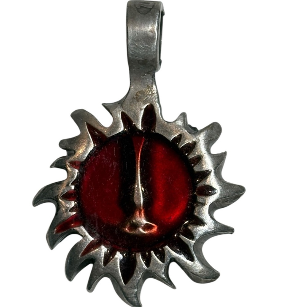 Zik Zok USA TM & C Pewter Sun Face Pendant